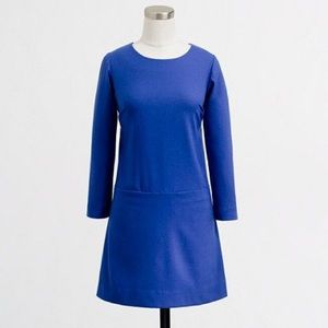 J.Crew Royal Blue Wool Shift Dress with Pocket